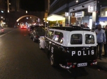 64. På Kungsgatan inför avstängnningen och vänstertrafikkörning kl 04.30 - 04.55